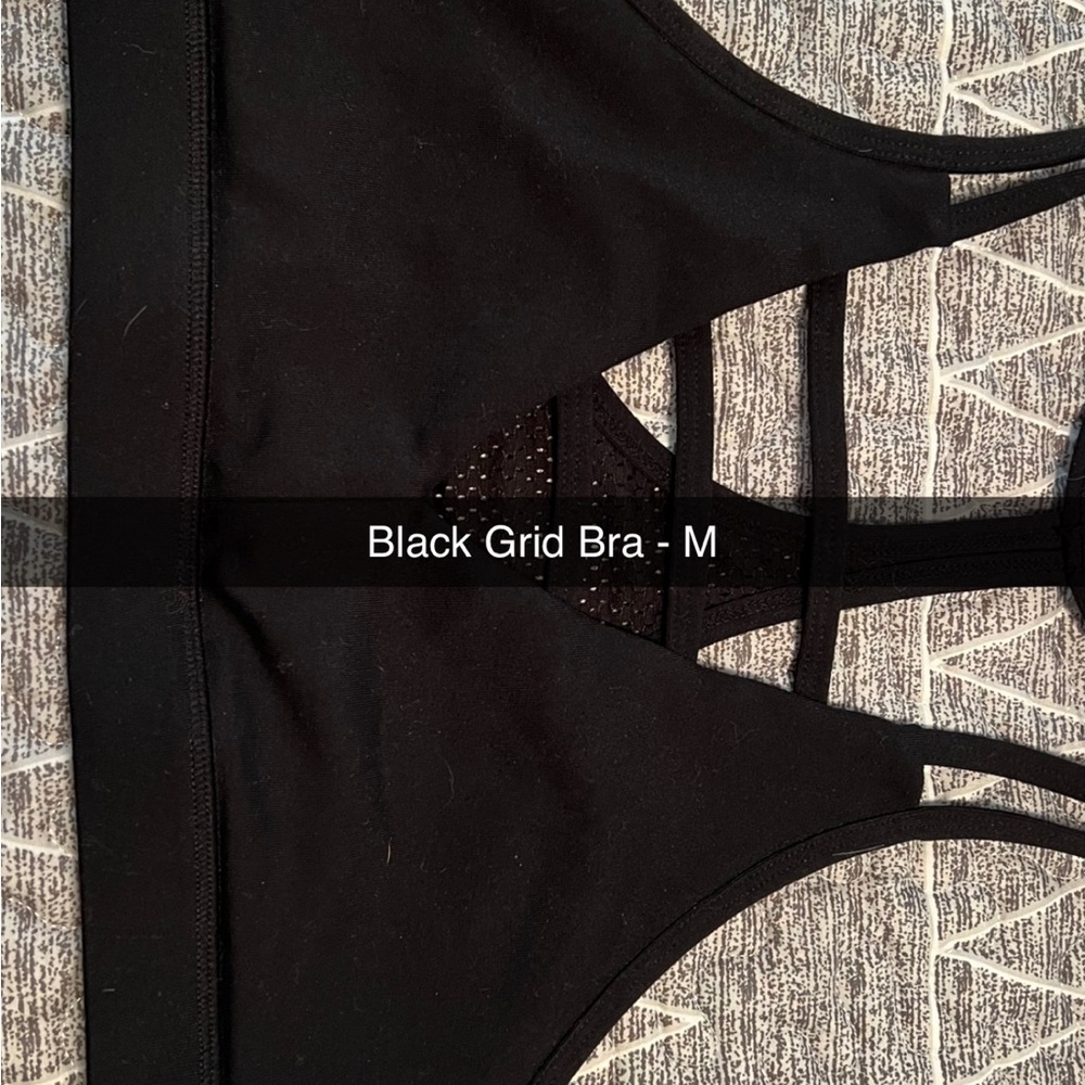 Black Grid Bra. Size Medium